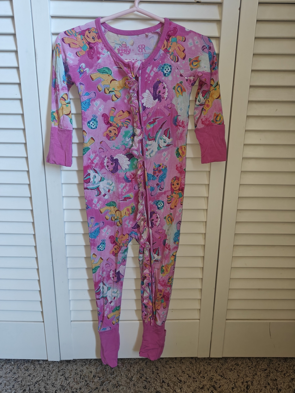 Little Bum Bums My Little Pony Bamboo Zippy Sleeper Size 18/24M Pink